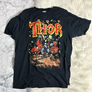 Marvel Comics Retro Classic Thor God Of Thunder Portrait T-Shirt Large
